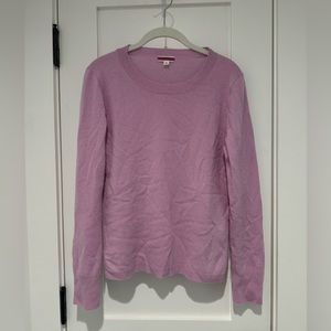 Purple J Crew cashmere sweater